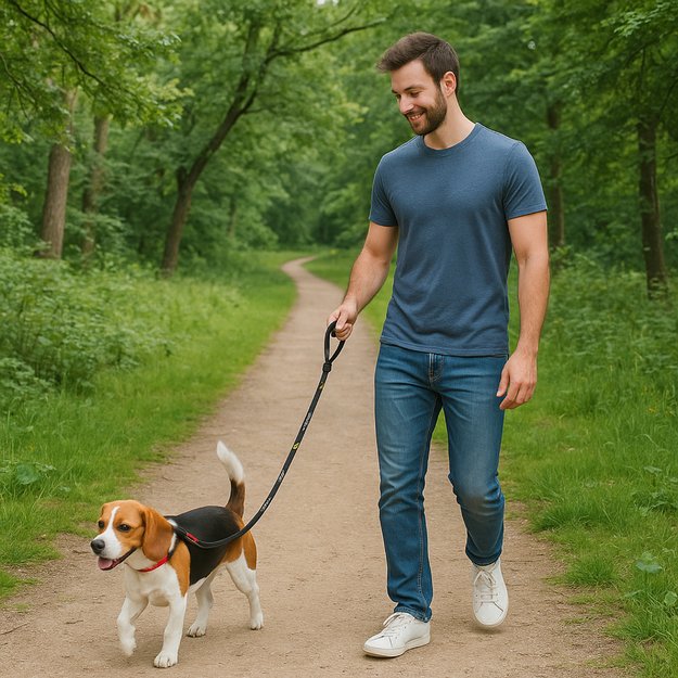 Smycz Nylonowa Trakcyjna 140 cm Linka Treningowa Spacerowa do Nauki Tresury 15