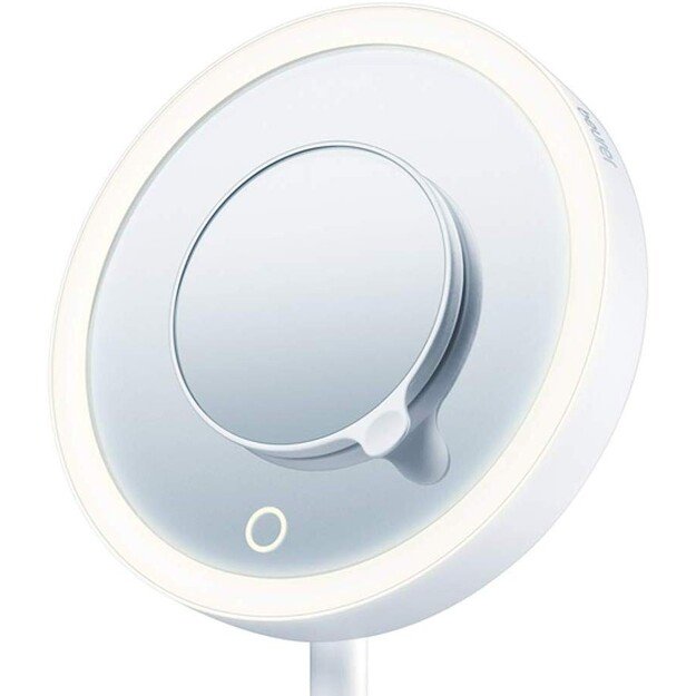 Beurer - BS 45, Illuminated Cosmetic Mirror with LED Light and Touch Sensor - 3-Year Warranty