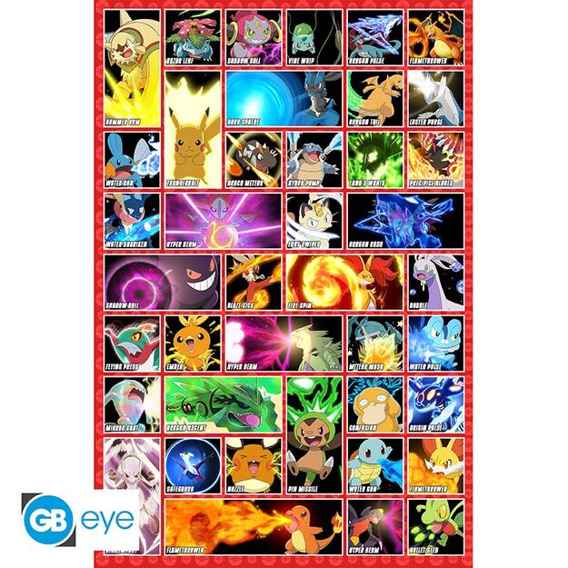 Pokemon Moves Poster - 91.5x61 cm