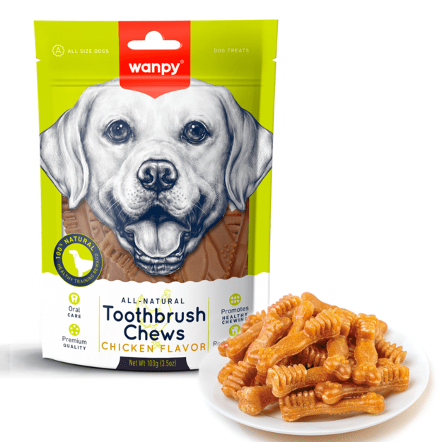 wanpy - Toothbrush Chews - Chicken Flavor - 100g