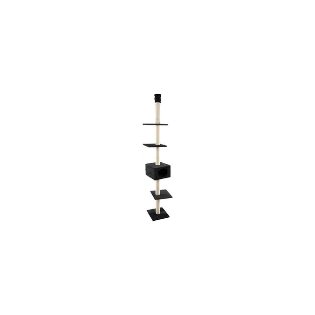 FLAMINGO - Scratching Post BARWA - Black - 35x35x263 cm