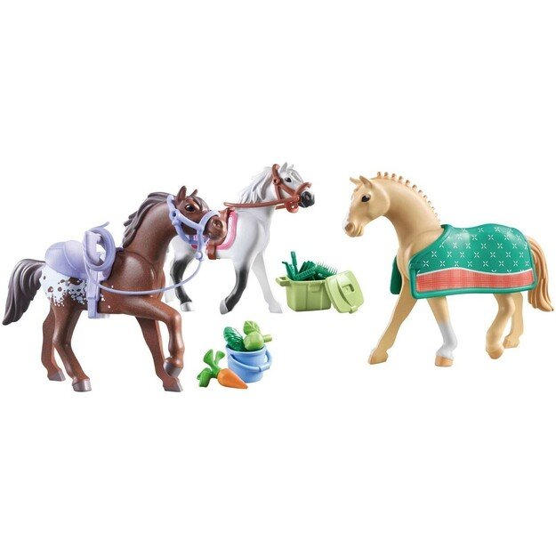 Playmobil - Three Horses with Saddles (71356) 1