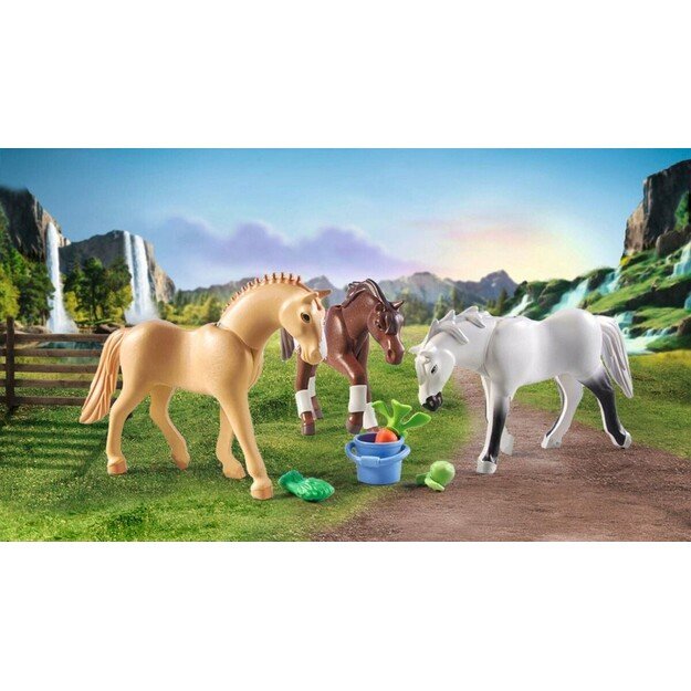 Playmobil - Three Horses with Saddles (71356) 3