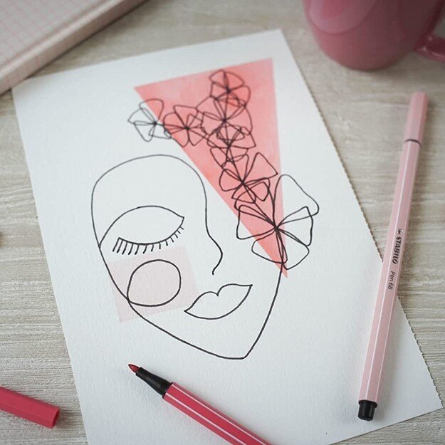 Stabilo - Pen 68 ARTY, cardboard wallet of 65 colors 2