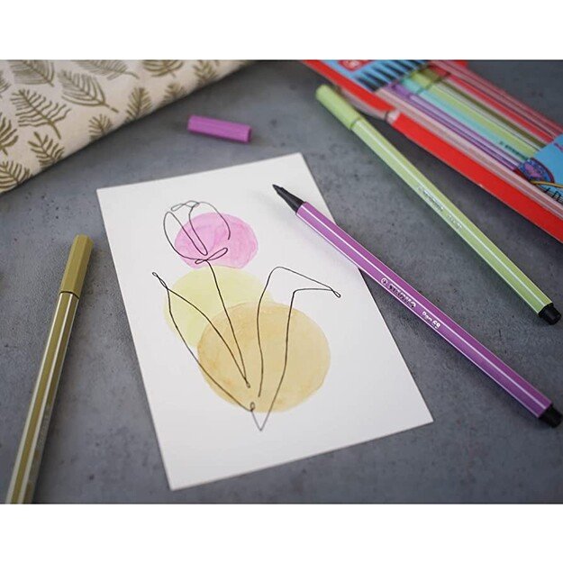 Stabilo - Pen 68 ARTY, cardboard wallet of 65 colors 3