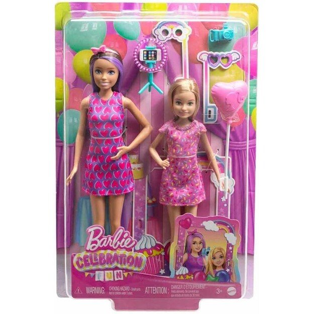 Barbie - Celebration Fun Birthday Skipper and Stacie Doll (HKB12) 1