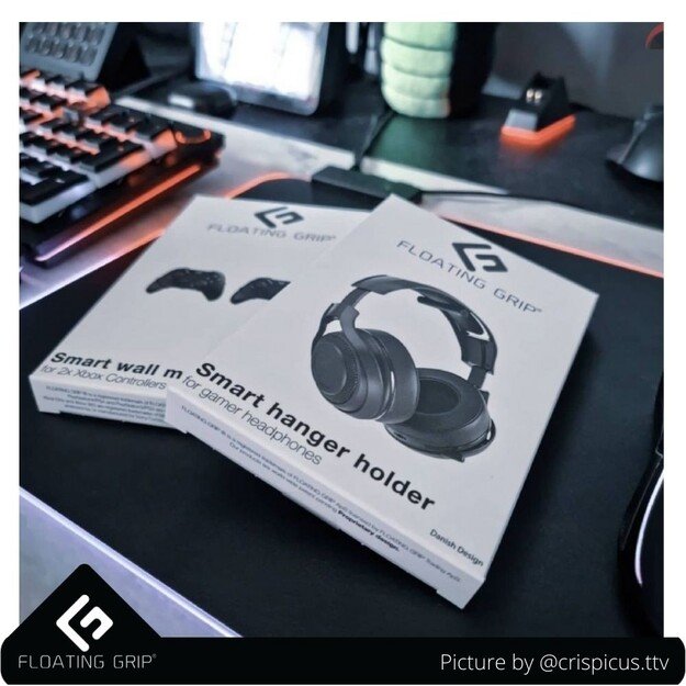 Floating Grip Headphone Hanger Black 1