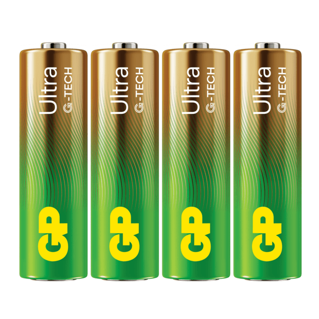 GP - Ultra Alkaline AA Batteries, 15AU/LR6, 1.5V, 4-Pack 5