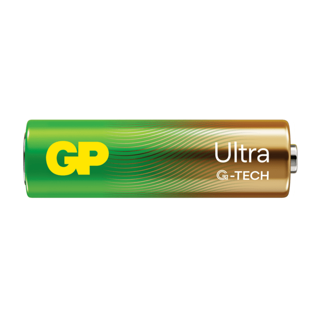 GP - Ultra Alkaline AA Batteries, 15AU/LR6, 1.5V, 4-Pack 1