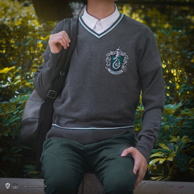 Harry Potter - Slytherin - Grey Knitted Sweater - Medium 1