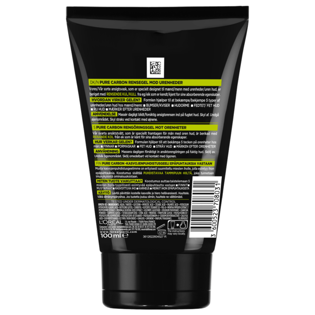 L'Oréal - Paris Men Expert Pure Carbon Anti-Imperfection Daily Face Wash - 100ml 1