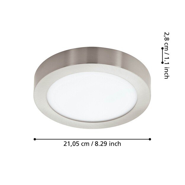 EGLO - Fueva-Z ceiling lamp brushed steel Ø21 - TW - Zigbee, Bluetooth 1