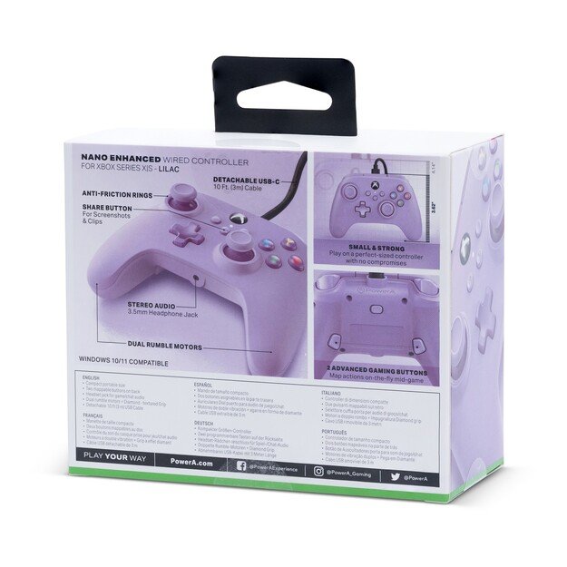 PowerA Nano Enhanced Wired Controller - Xbox Series X/S - Lilac 9