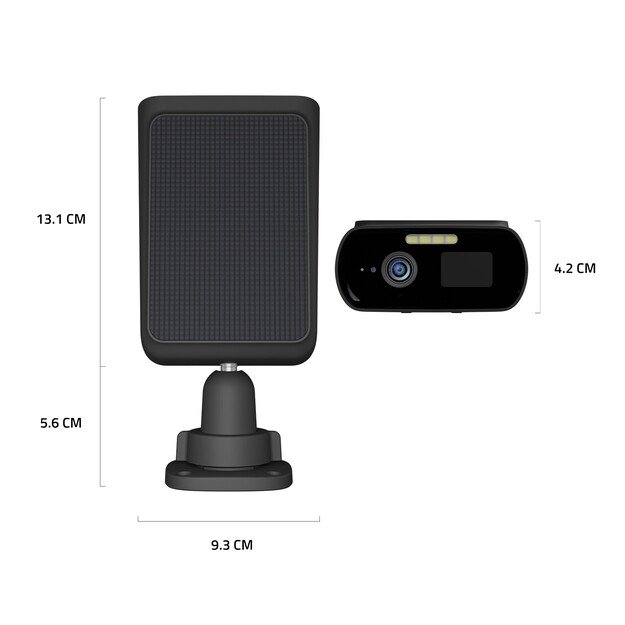 Hombli - Smart Solar Cam 2K, Black 3