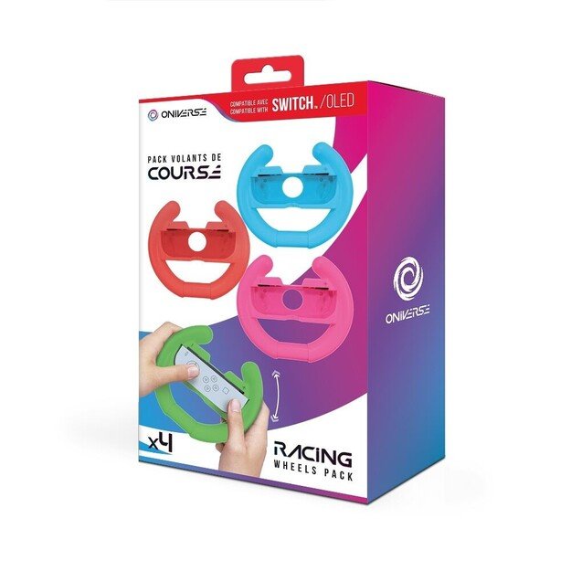 ONIVERSE - Pack of 4 Racing wheel controller holders - Blue/Red/Green/Pink 2