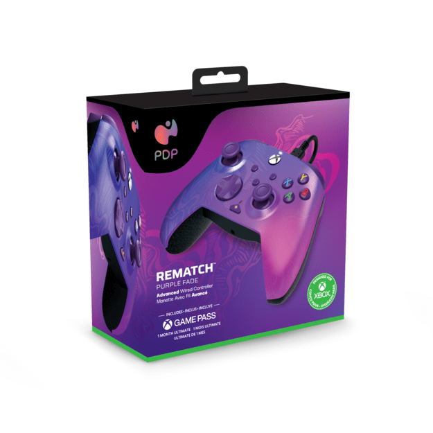 PDP Rematch Wired Controller - Purple Fade 11