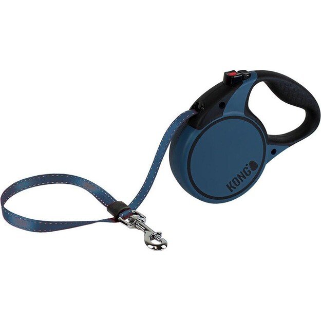 KONG - Retractable leash Terrain M 5M Tape Blue Max 30Kg - (608.1114) 1