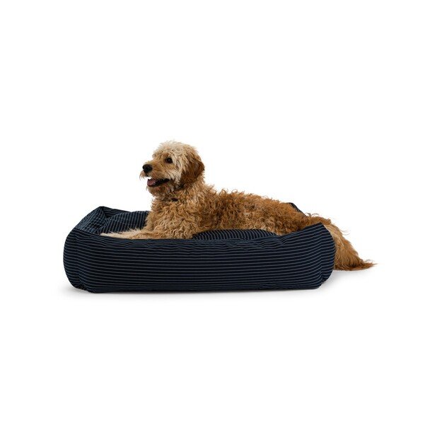 Fossflakes - PetBed Medium 70x90 Navy Pinstripe - (PET-BED-070-090-103) 3