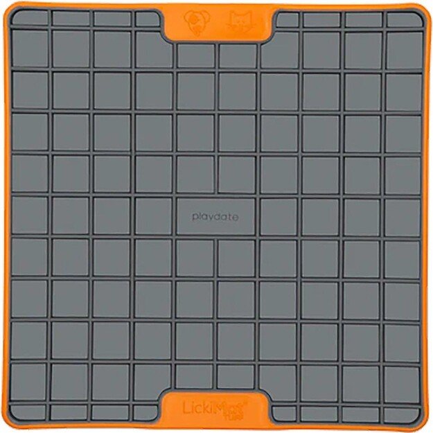 LICKIMAT - Dog lick mat Playdate Tuff Orange 20Cm - (645.5430) 2