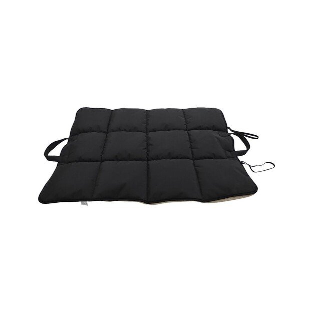 Peppy buddies - folding mattress black and beige fleece 90x66cm 2