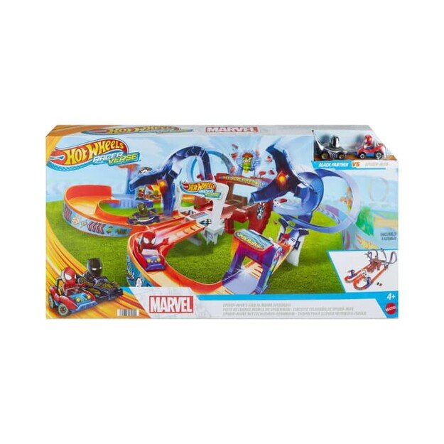 Hot Wheels - RacerVerse Spider-Man Web Slinging Speedway Track Track Set (HPL34) 1