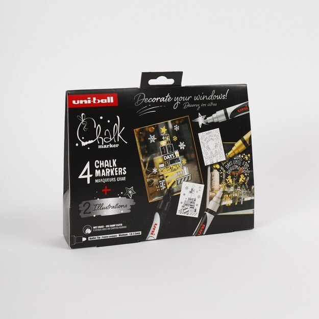 UNI-T - UNI Chalk Marker PWE-5M 4pc Xmas Set - (401586) 1