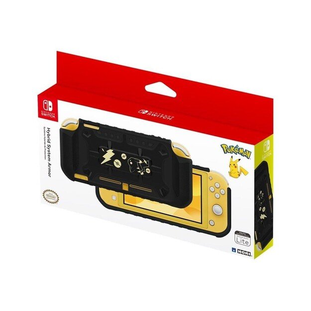 HORI Switch Lite Hybrid System Armor - Pokémon Pikachu Black & Gold 5