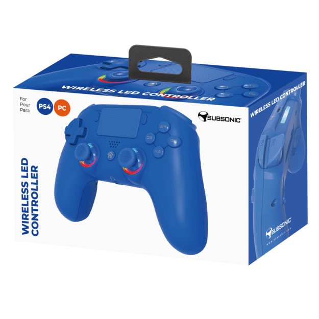 Subsonic Wireless Led Controller PS4 Blue - PS4/Pc 4