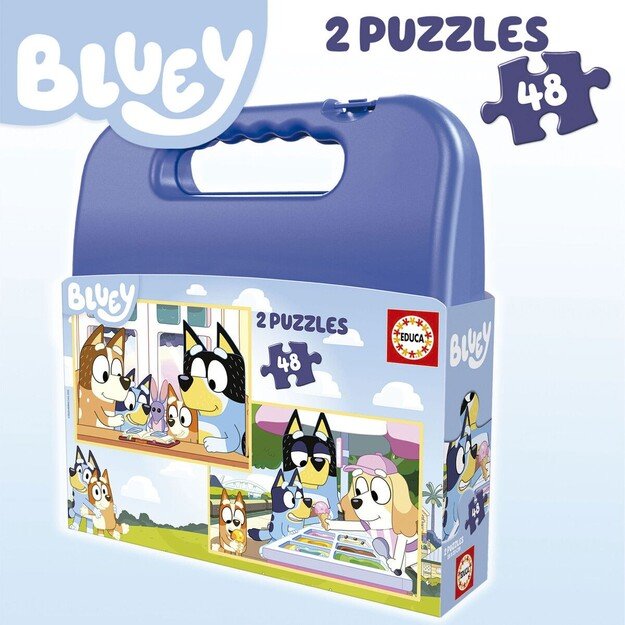 Puzzle Suitcase 2x48 - Bluey (80-19831) 1