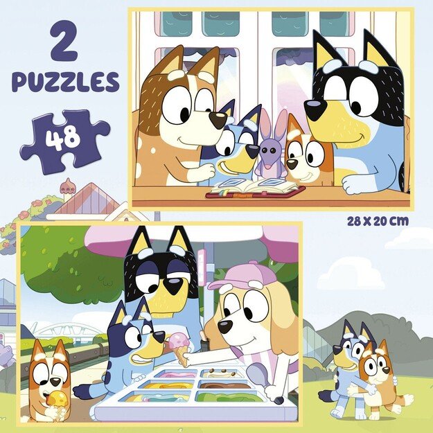 Puzzle Suitcase 2x48 - Bluey (80-19831) 2