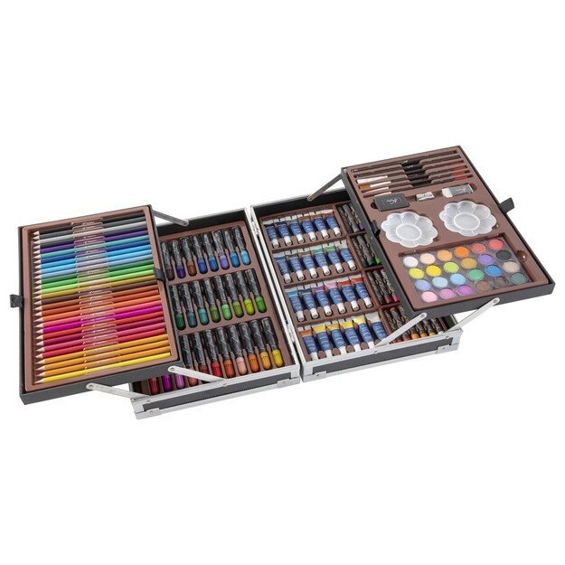 Nassau - Art set 145 pcs in metal box, black - 34x23cm - (K-AR0945/GE) 4