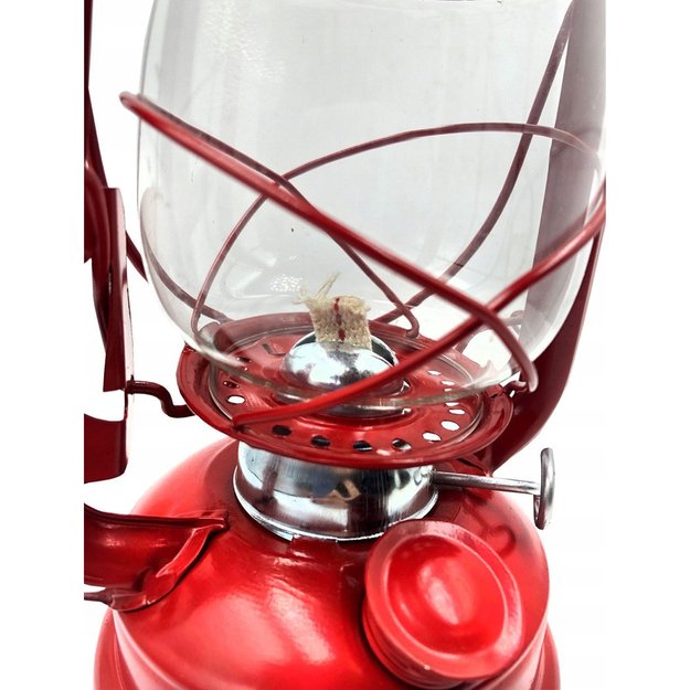 Lampa Naftowa Czerwona 24,5cm 10