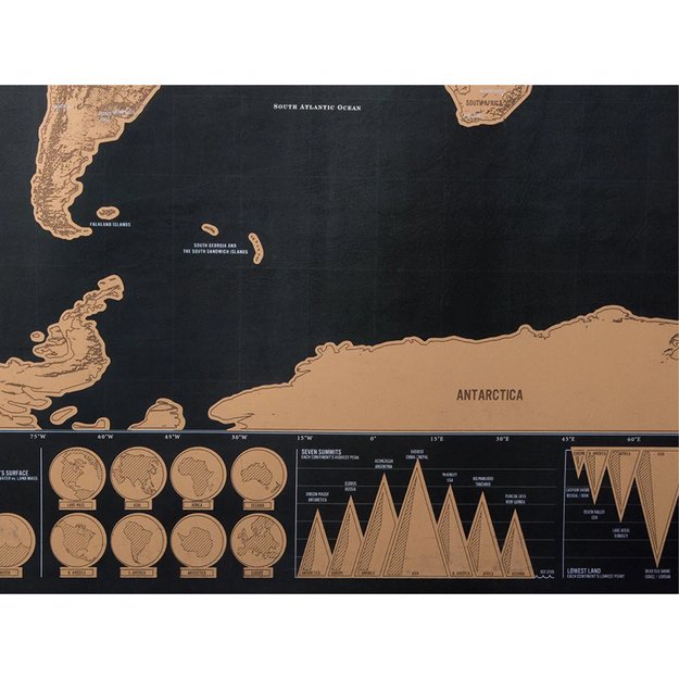 MAPA ŚWIATA ZDRAPKA DUŻA PREZENT DLA PODRÓŻNIKA PLAKAT + TUBA 42x30 CM 12