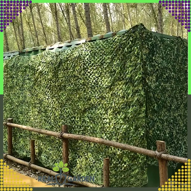 Siatka Maskująca Wojskowa Ogród Kamuflaż 3x3m Osłona Cieniująca Moro 10
