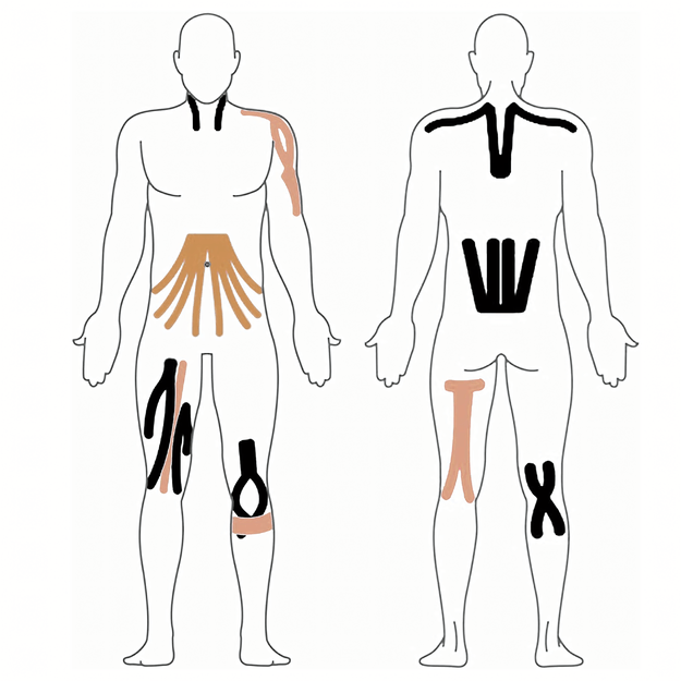 Plastry Tape Tejpy Kinesio Taping Tejp Taśma Kinesio Sport Pro 5Mx5CM 4