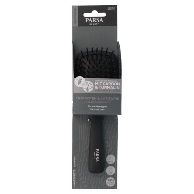 Parsa - Carbon Antistatic Paddle Brush - Black - S 1