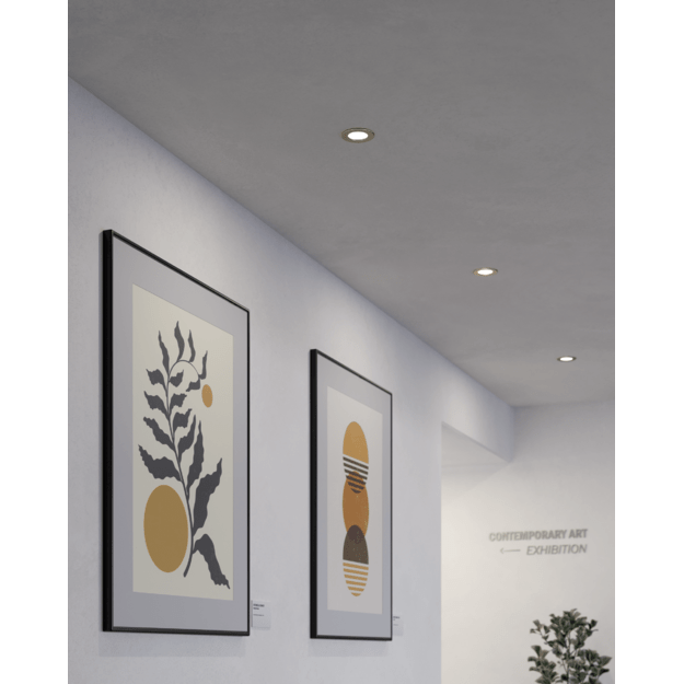 EGLO - FUEVA 5 RECESSED \\u00d886 2.7W 330LM - Brushed Steel - 86mm diameter, 26mm height 2