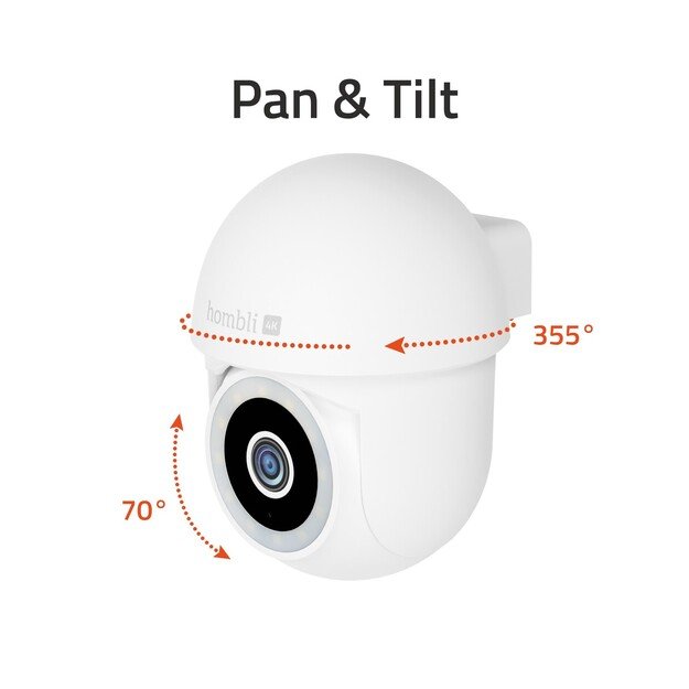 Hombli - Smart Pan & Tilt Cam 4K, White 1