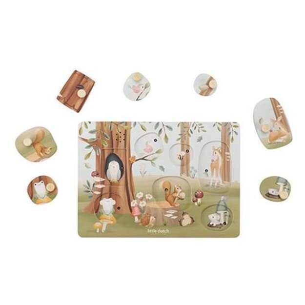 Little Dutch - Wooden Sound puzzle Forest Friends (LD7240) 1