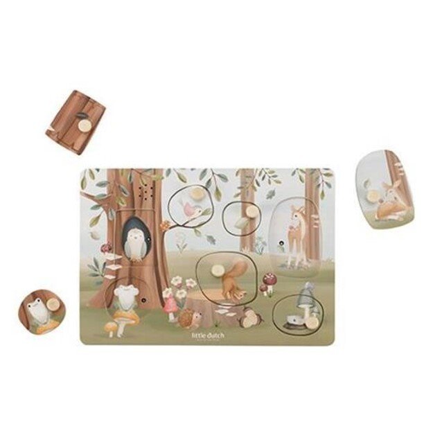 Little Dutch - Wooden Sound puzzle Forest Friends (LD7240) 5