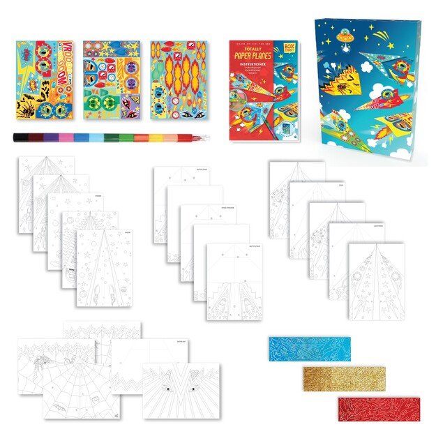 BOX CANDIY - 20 Paper Planes to Colour-In & Decorate - (BC-1958) 1