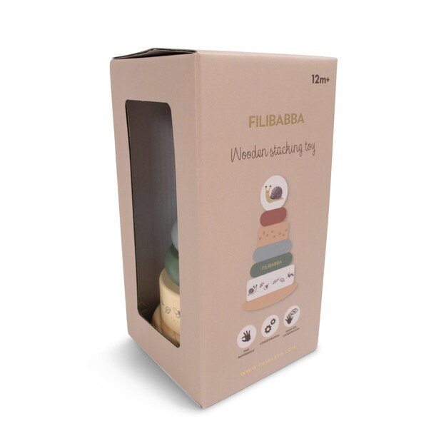 Filibabba - Wooden stacking toy - (FI-03372) 4