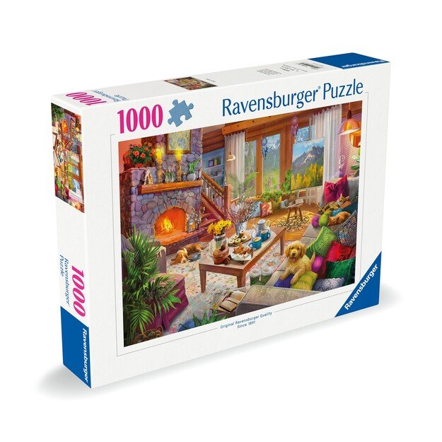 Ravensburger - Puzzle Cozy Cabin 1000p (12000293) 2