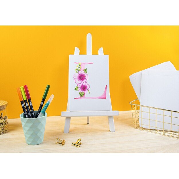 Tombow - Watercoloring Canvas set Floral Letters 1