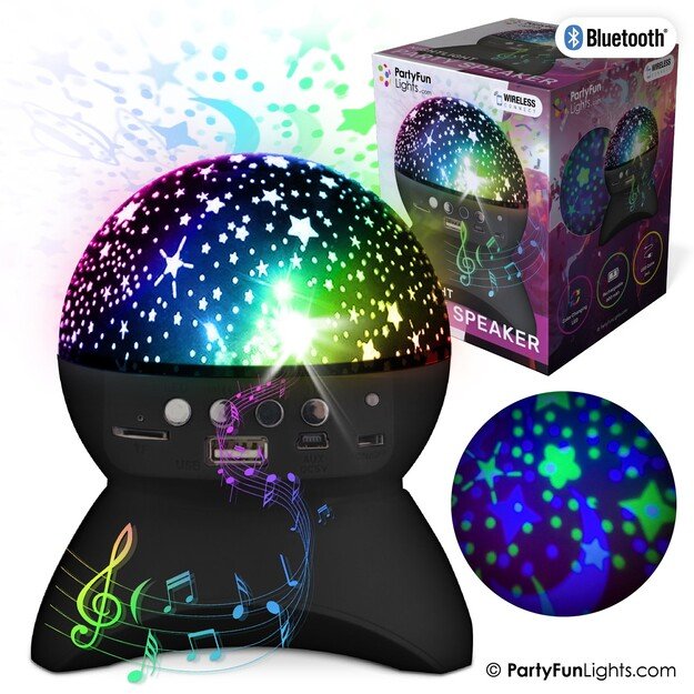 Party Fun Lights - Starry Sky Bluetooth Speaker - Black (605605) 1