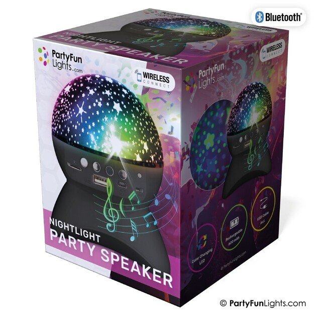 Party Fun Lights - Starry Sky Bluetooth Speaker - Black (605605) 3