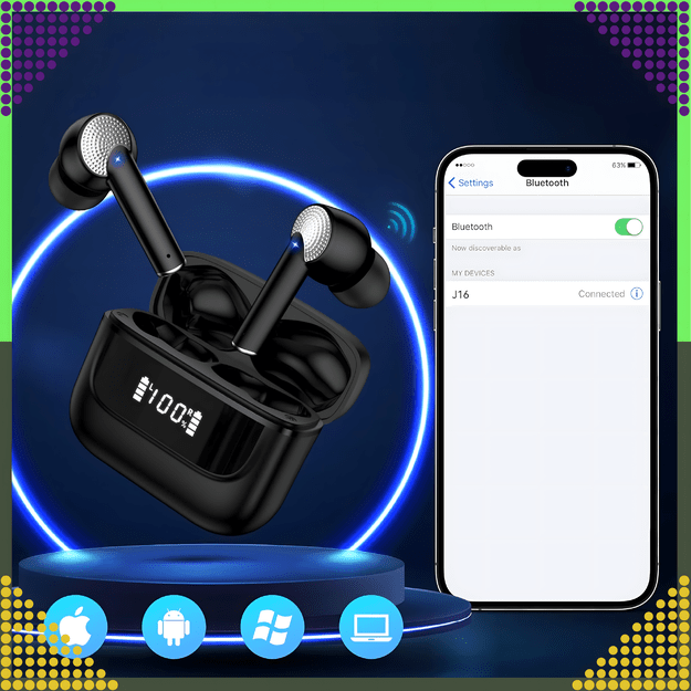 Słuchawki Bezprzewodowe Bluetooth Sportowe do Biegania Powerbank Mikrofon 9