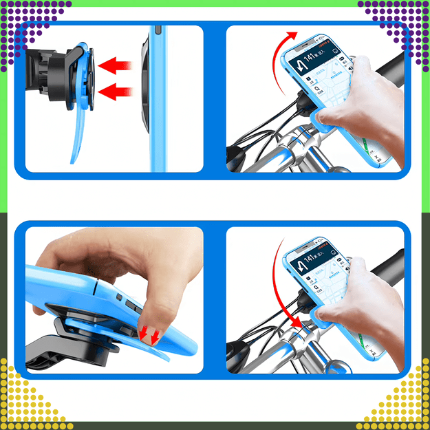 Uchwyt Rowerowy na Telefon Rower Motor do Nawigacji Uniwersalny Mtb 9