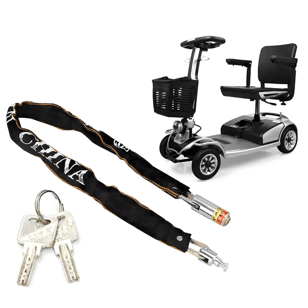Zapięcie Blokada do Roweru Motocykla Zabezpieczenie 2 x Kluczyk Mocne 125cm 7