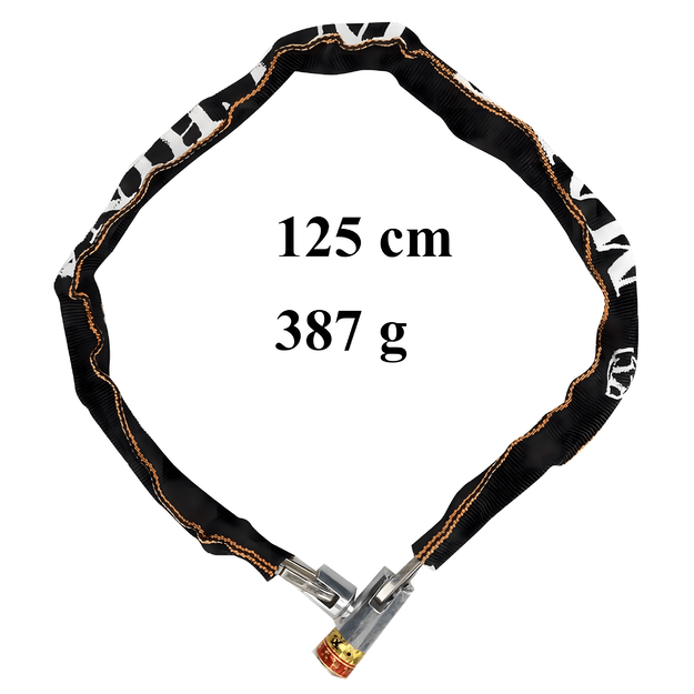 Zapięcie Blokada do Roweru Motocykla Zabezpieczenie 2 x Kluczyk Mocne 125cm 3